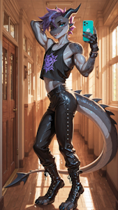 Selfie Before Class by VaelthyrTheAiDragon