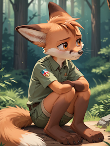 Worried Fox by TearMarks