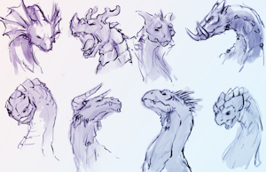 Lindworm Sketches pt.1 by Slate