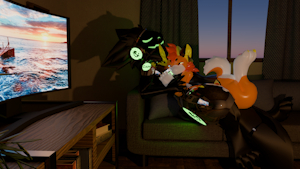 Goober Cane Cuddling Yuri by SoppyCastle9