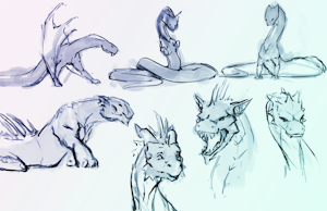 Lindworm Sketches pt. 2 by Slate