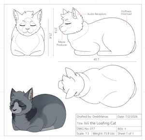 Loafing Cat Schematics by DeskManiac