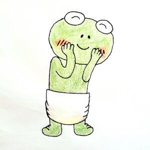 Blushy Birthday Baby Alien (Axel's birthday 2026) by CWBallard