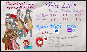 commissions price list by 4lexW0lf