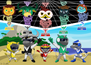 HTF Choujuu Sentai Liveman/Power Rangers: Super Beast Squad by SkullKingFox