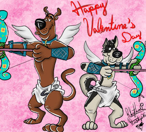 Cupid Scooby doo adnd Cupid Zippy Doo by RhythmCHusky94