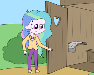 Principal Celestia outhouse bath 2 by mucky