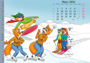 Fox Calendar 2026 - March by Micke