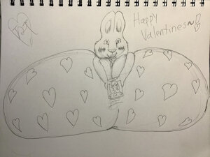 Giant Titty Ruby and her Valentines Day card! by coooodoooo12