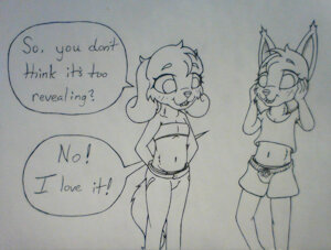 Baileys Bare Belly by Autumnbear