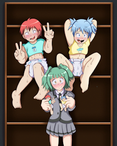 Nagisa and Karma Baby Dolls (Commission + STORY) by EmperorCharmy