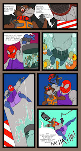 ROCKET RACCOON AND SPIDERCROZ IN MURDERWORLD! by ChesterCARTOON