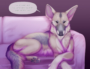 Petting other dogs by PaperWings