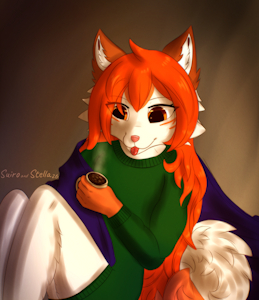 Astra And Her Coffee by SuiroAndStella