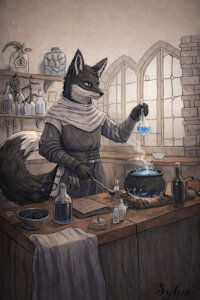 Kitsune Alchemist by Sylusott