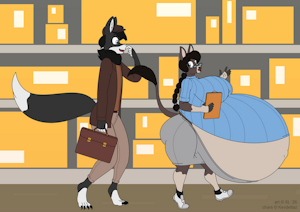 Dolly and Kevin: Waddling about the Warehouse by SatsumaLord