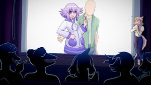 The projector scene featuring neptunia by Qunt