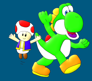 More Yoshi and Toad by frogtable125