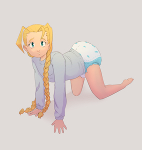 Diapered Cindy by JayTwoTwo