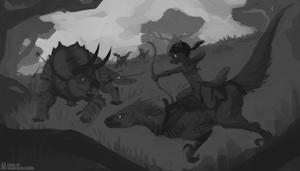 Diana: On the Hunt by Lichfang