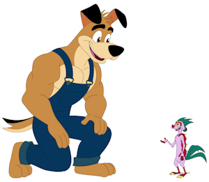 Dewy chatting with Armie by FurryTilde