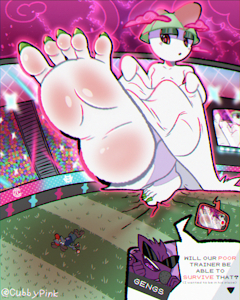 Dynamaxed Stomp - Ralts by CubbyPink