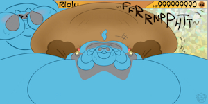 Messy Art Rare Riolu by OverfedPets