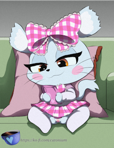 Manaka on her phone. by catonium