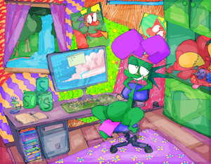 Phlip the Spiko in his room!! by Roksim