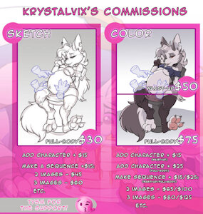 Commission Sheet for Krystalvix by kderwachter