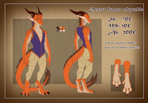 Desert dragon adoptable - OPEN - by Meleon
