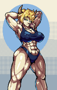 pixel art Rebecca by anonblonemon