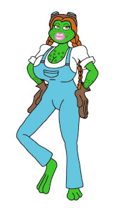 Patty the Mechanic Frog by Luhyzi