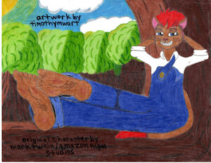 Tom Sawyer and Friends Putting Their Feet Up by Timothymw91