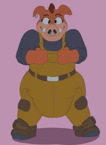 Pigtail in pamp by BaileyDoodles