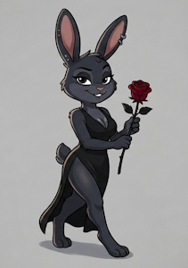 The Ebony Rose: Elegance in Shadows by KhoSimcomm