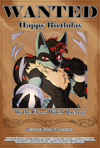 Patreon birthday reward: wanted poster - Kitos by Bear213