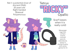 Ricky (Fursona) - New Ref Sheet (SFW) by opalstar526