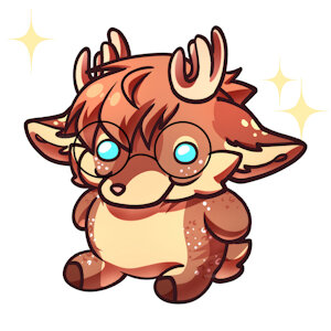 YCH ✦ cute smile ✦ deerinspace by violetlau