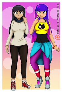 Commission. Double waifu by DrakeRex