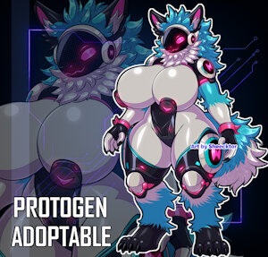[ADOPTABLE] / Chubby Arcade Protogen by Sheecktor