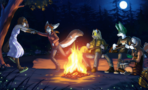 Bonfire Night [Commission for GratitudeAdvocate] by KDraws