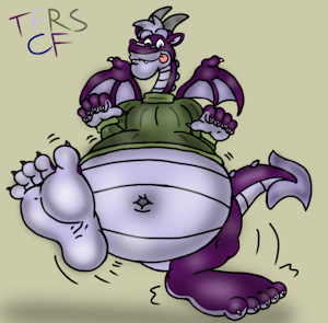 Here Comes The Dergy with His Big Tum Tum by TheRedSkunk