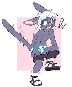 Can't a boy change in peace?! [By ComfyTail] by Cyberblade