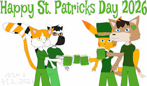 Happy St. Patricks Day 2026 (joshpikadplover2017) by MegaManstitch87
