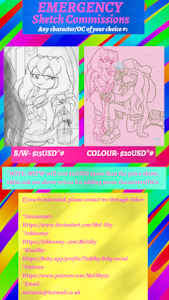 Emergency Sketch Commissions Offer by MelSky