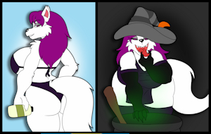 The spooky bork witch by chonkyburr