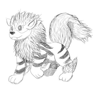 Arcanine Sketch - April 2025 by NotSkySRT