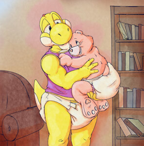 Holding His Baby Bear BY Dragoan by showtimeyoshi