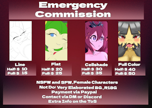 Emergency Commissions by SaekiMakai